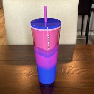 ( NEW! ) Starbucks 2021 Summer Collection Watercolor Waves (Pink, Purple, Blue)
